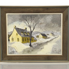 Oil on masonite signed Gaby Verge 