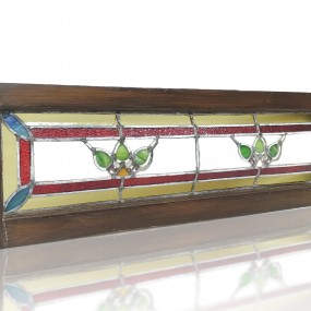 Joli petit vitrail antique, petite craque, voir autres photos