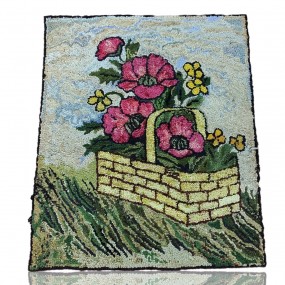 Joli tapis crocheté décoratif, artisanat 