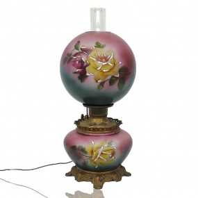 Jolie lampe à boule ayant été électrifiée dans le passé