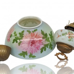 Antique chandelier oil lamp 