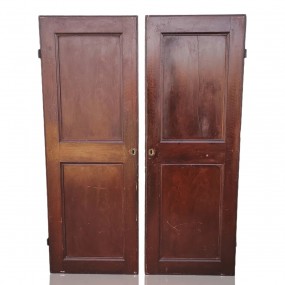 Jolie paire de portes d'armoire, double caissons 