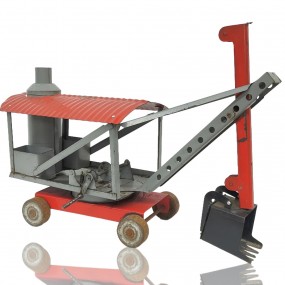 #59827 - 180$ Vintage metal toy excavator with moving parts