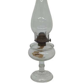 Antique glass oil lamp