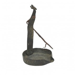 Antique forged lamp ''bec de corbeau''