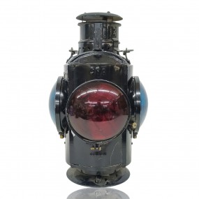#59831 - 235$ CPR railway lantern with red and blue signal lenses