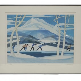 Lithographie signée Giovanni Gerometta 265/500, tableau, peinture 