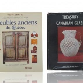 Livres, Meubles anciens du Québec et Treasury of Canadian glass