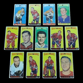 Lot de cartes de hockey Topps Tall Boys, 1964-65