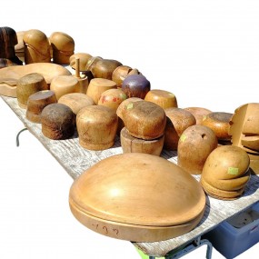 Vintage wooden hat form (45$ to 225$ each.)