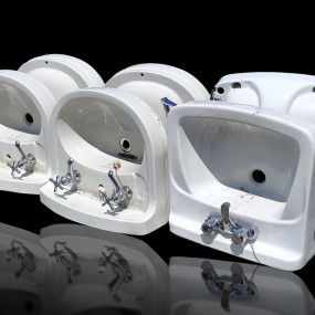 Wall porcelain sinks