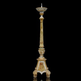 Antique nice carved church Pascal candlestick, chandelier 