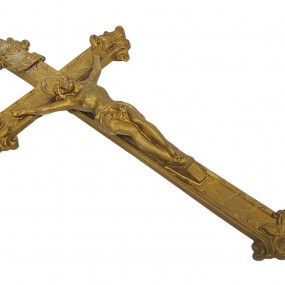 Magnifique crucifix en laiton 
