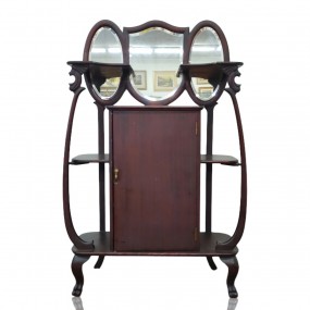 Magnifique meuble curio, étagère avec miroirs biseautés 