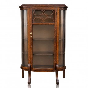 #61833 - 425$ Magnifique meuble vaisselier en chêne avec 3 vitres bombées 