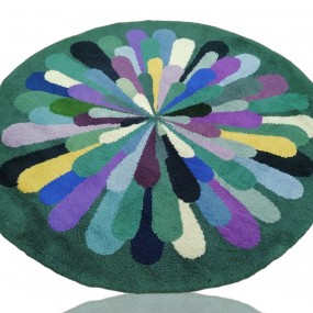 Vintage handmade rug 8 feet wide