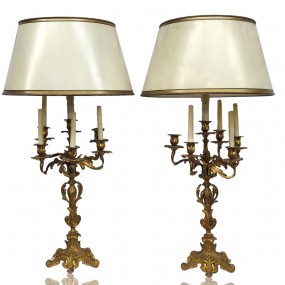 Magnifiques lampes chandeliers en laiton 