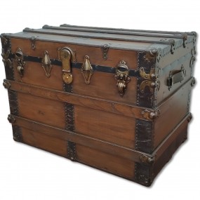 #52037 - 385$ Malle de voyage, coffre, valise restaurée 