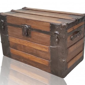 #61205 - 385$ Malle de voyage, coffre, valise restaurée 