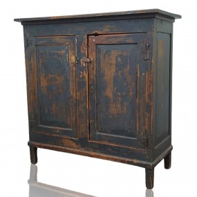 Meuble buffet antique en pin, couleur d'origine et clous forgés, bahut 