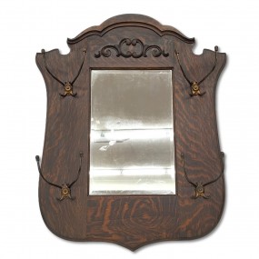 Miroir mural avec crochets