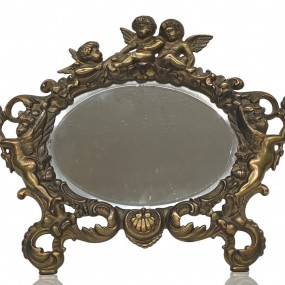Miroir sur pied décoré de chérubins