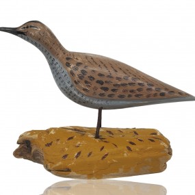 Folk art wooden carved bird, folk art sculpture 