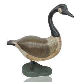 Folk art wooden goose carving, sculpture