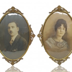 Vintage photo portrait with frames 