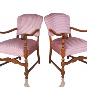 Paire de fauteuils rembourrés, chaises