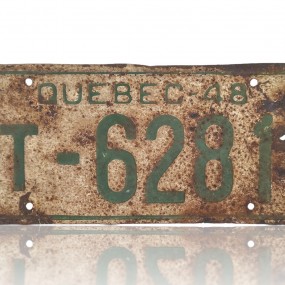 Vintage 1948 taxi license plate 