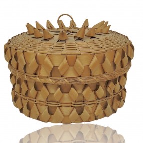 Panier amérindien tressé en frêne, impeccable 