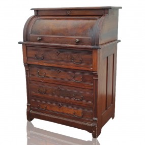 Little walnut roll-top desk 