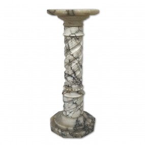 #53886 -  Petit piédestal en marbre, colonne torsadée  
