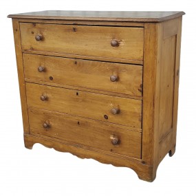 Petite commode antique en pin, bureau de chambre à coucher 