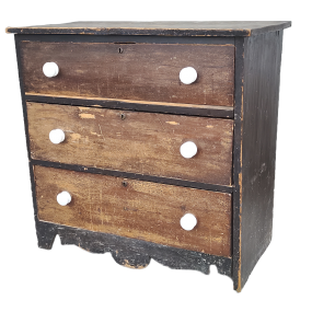 Petite commode en pin, 3 tiroirs, bureau 
