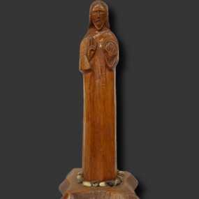 Petite sculpture naïve du Christ, art populaire 