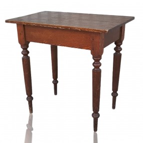 Petite table d'appoint antique avec pattes tournées 
