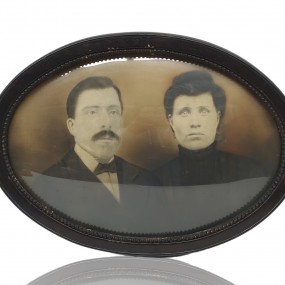 Portait-photo avec cadre à vitre bombée