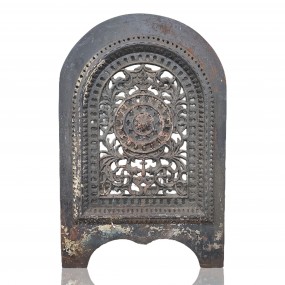 Antique cast iron fireplace door
