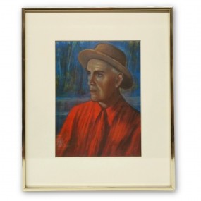 Portrait de l'artiste peintre Marc Aurèle Fortin, lithographie  