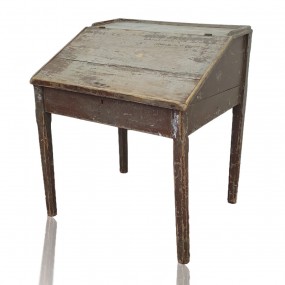 Pupitre rustique en pin, bureau d'école 