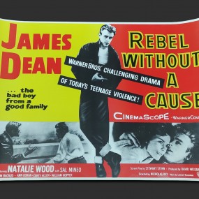 Rebel without a cause original vintage movie poster with James Dean