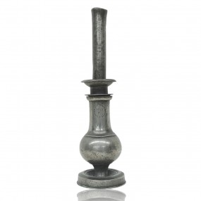 Vintage candlestick tin oil lamp 