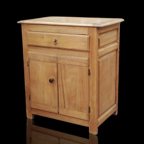 Rare petit buffet bas en merisier, meuble de communauté religieuse, 18e siècle, esprit Louis XIII, bahut