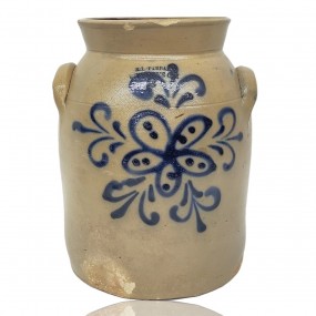 Rare stoneware crock signed E.L. Farrar, St-Johns 