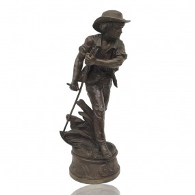Victorian metal statue 