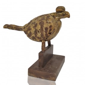 Sculpture art populaire, art naïf, oiseau sculpté 