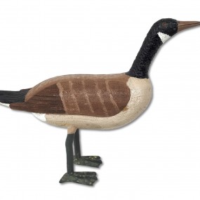 #53381 -  Wooden folk art goose sculpture carved by Berchmans Charest