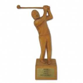 Sculpture art populaire signée Heppell, trophé de golf 